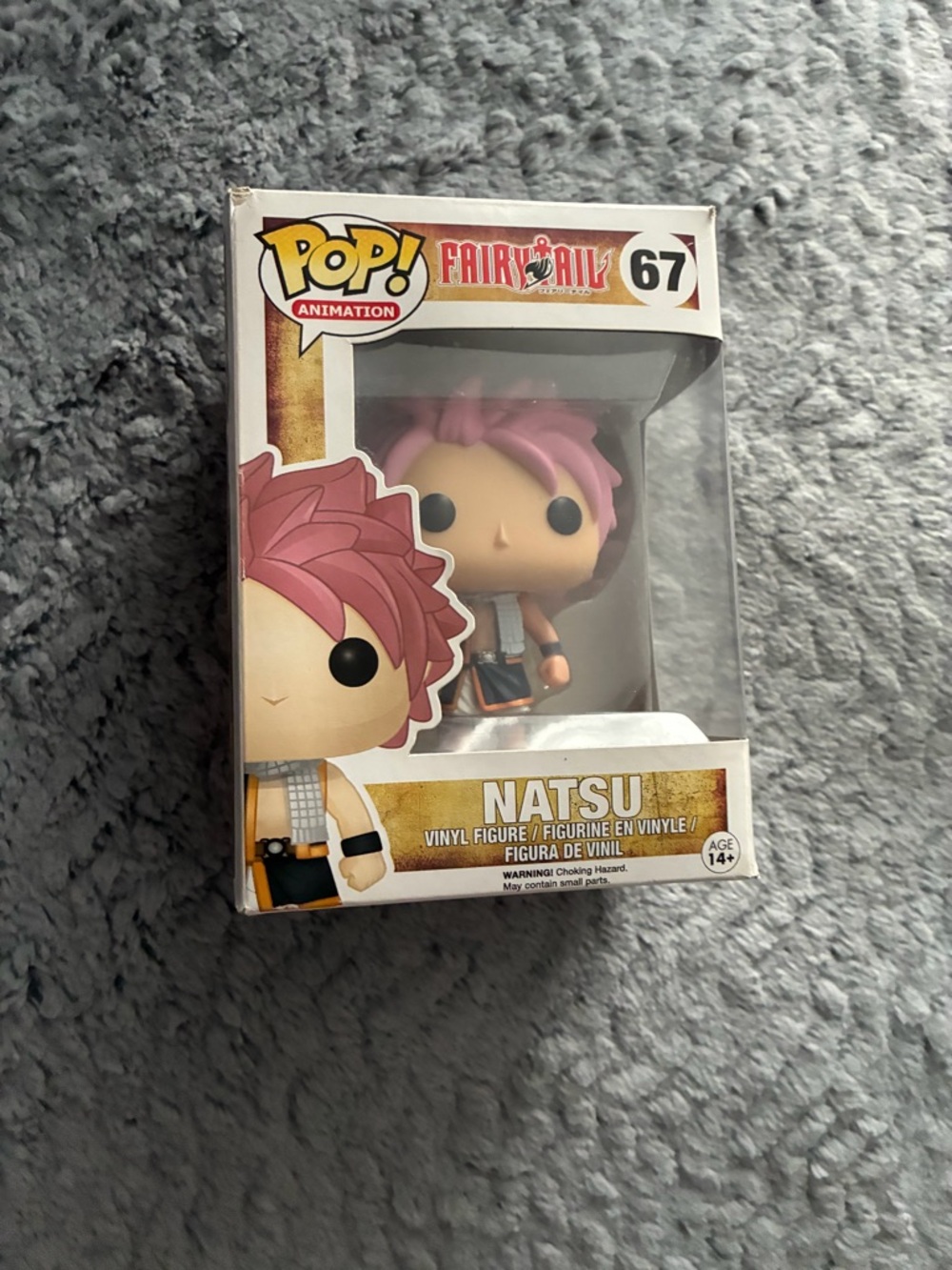 Funko Pop! Fairy Tail Natsu Vinyl Figure - Pink Hair, Tan Skin